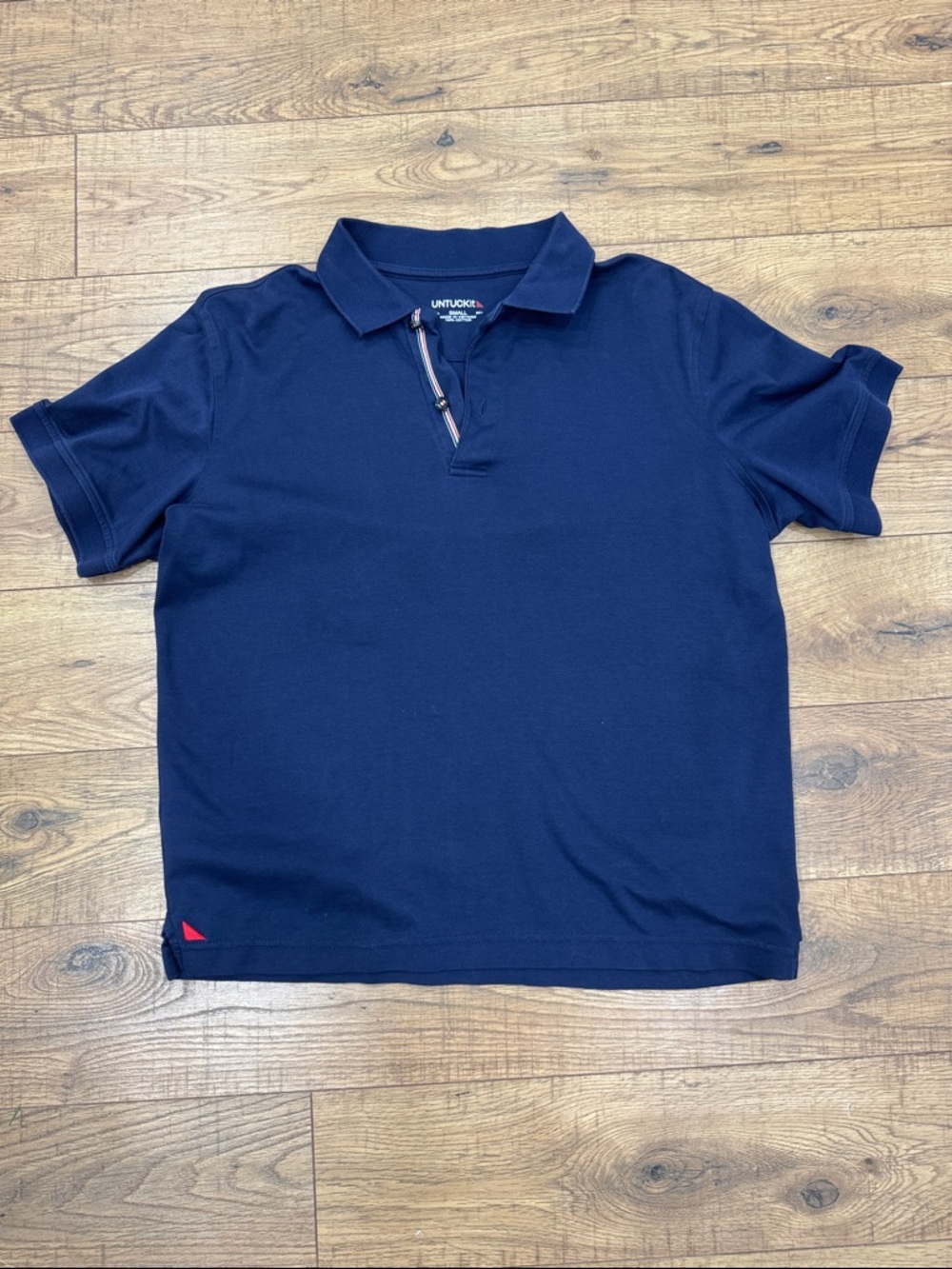 UNTUCKit Navy Polo with Zip Placket